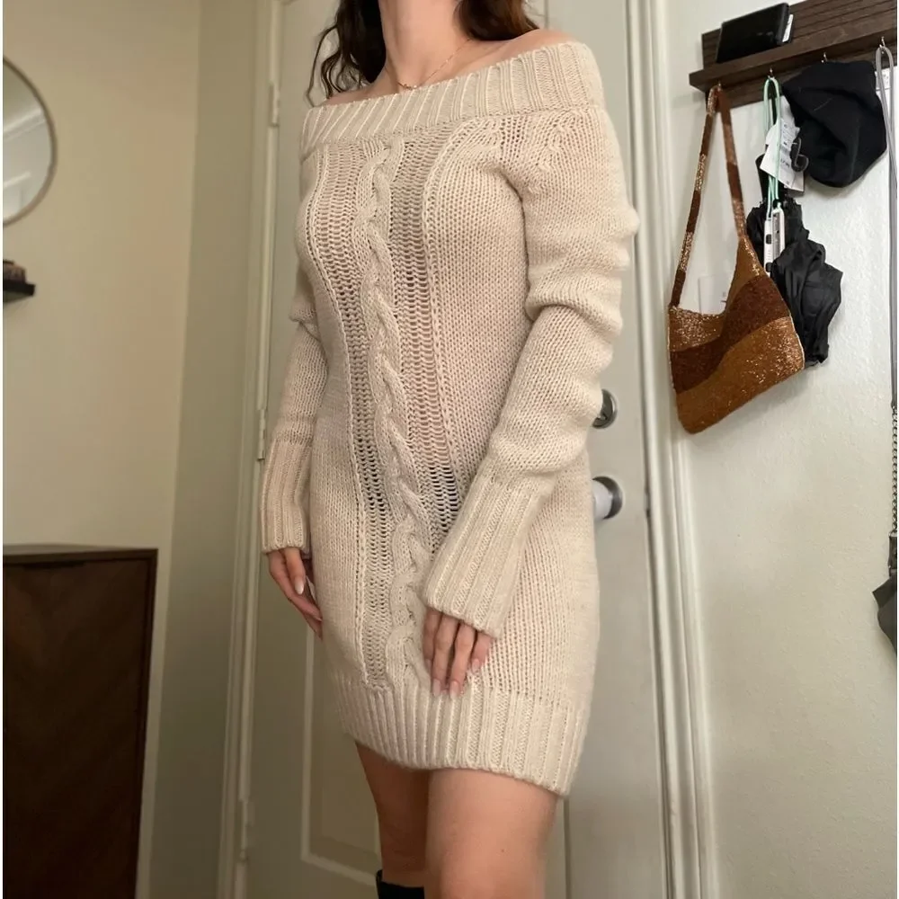 zara dropped shoulder knit dress Rodeo ZARA